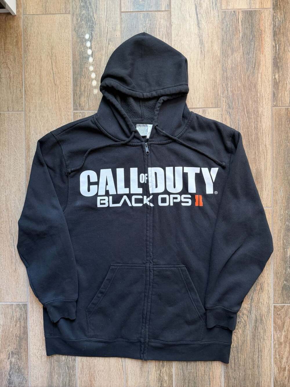 2012 Call of Duty Black Ops 2 Zip-Up Hoodie Black Adult XL